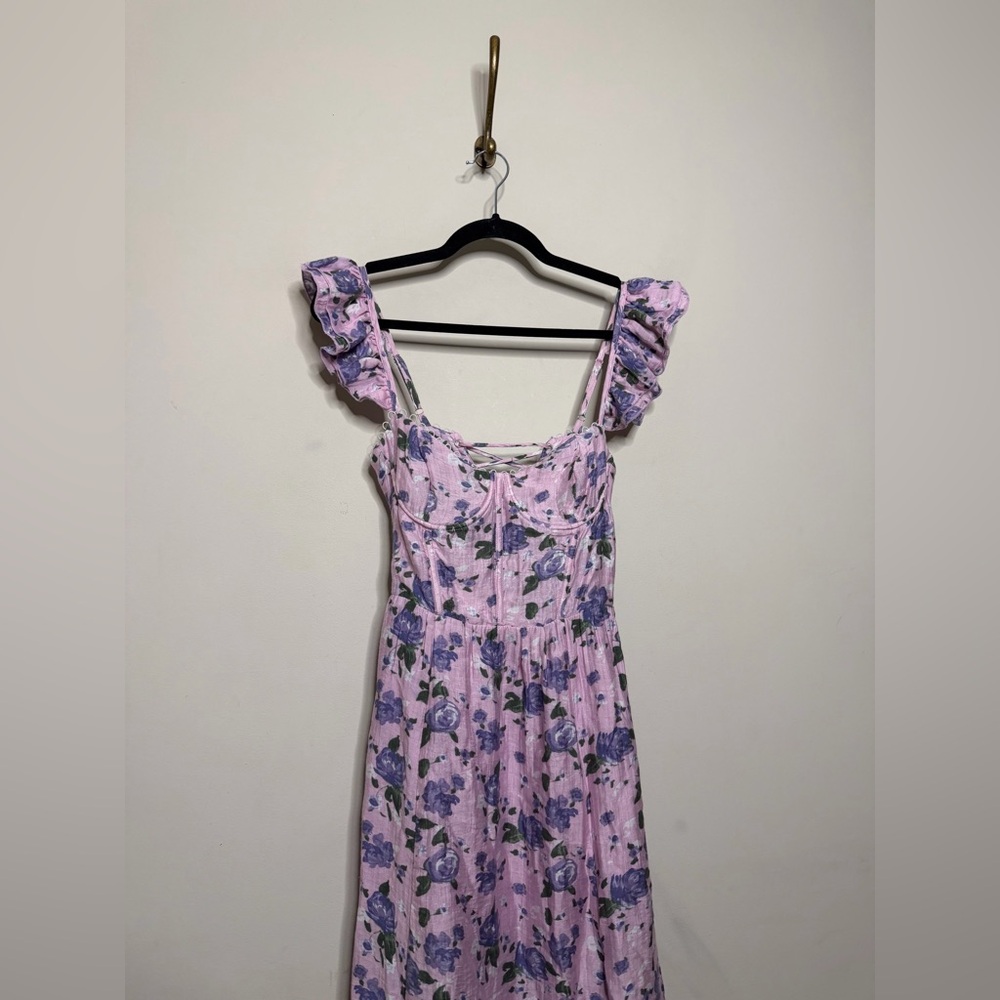 ASTR Wedelia Dress in Purple Floral - Picture 10 of 12